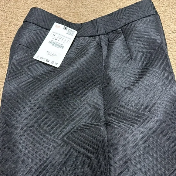 Zara women textured suit straight pants. Small. NWT! - Picture 4 of 6